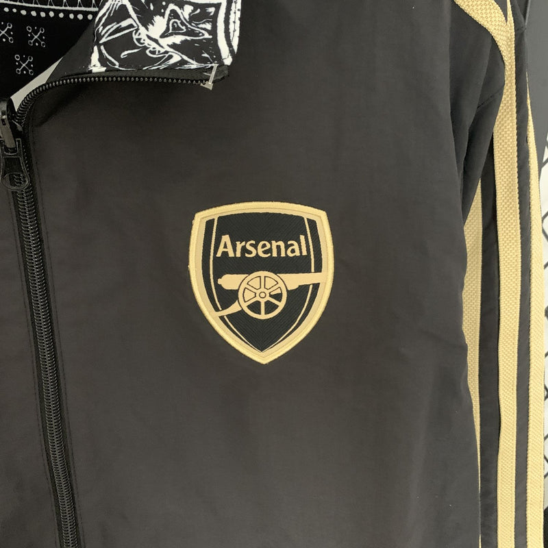 Arsenal 23/24 Windbreaker Reversible Black and Black