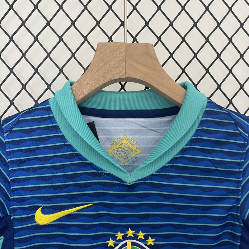 Kids Brazil Away Kit 2024/2025