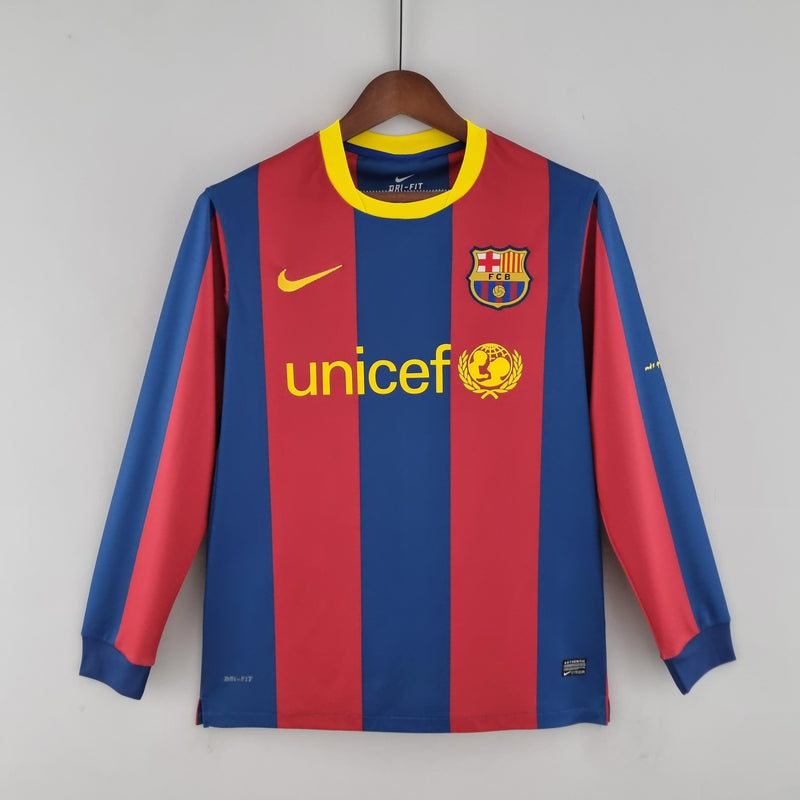 Barcelona Retro UEFA Champions League Home Jersey 2010/2012 - Long Sleeve