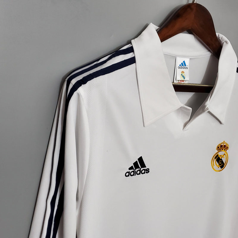 Real Madrid Retro Home Jersey 2002 - Long Sleeve