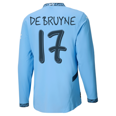 #17 De Bruyne Manchester City Home Jersey 2024/2025 Long Sleeve