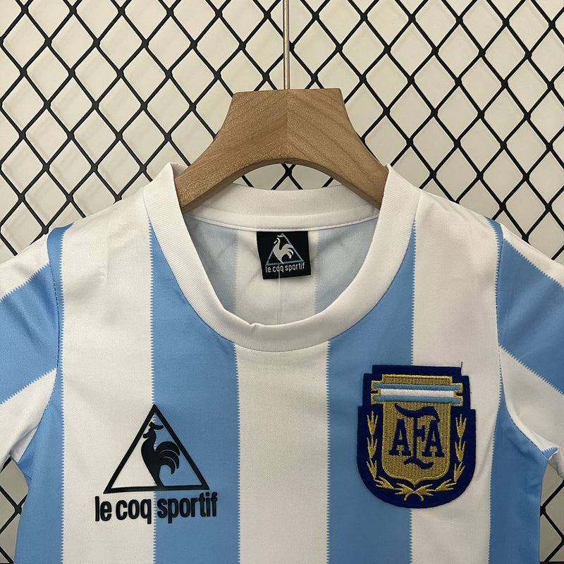 Camiseta Argentina Retro 1986 para niños