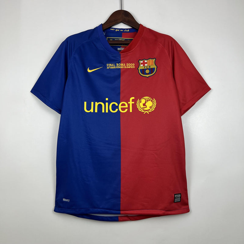 Barcelona Retro Home UEFA Champions League Jersey 2008/2009