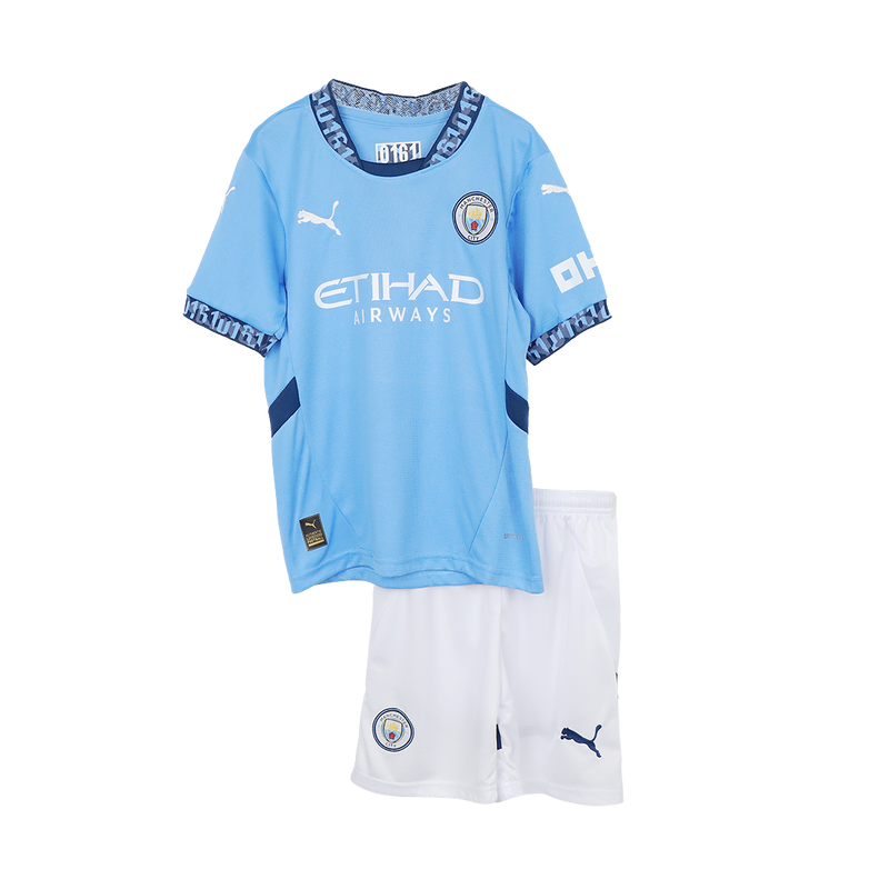 Kids Manchester City Home Kit 2024/2025 - White Blue