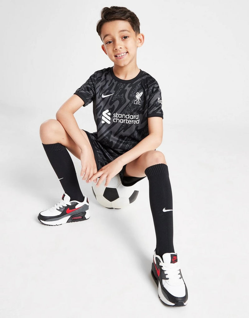 Kids Liverpool GoalKeeper Home Kit 2024/2025