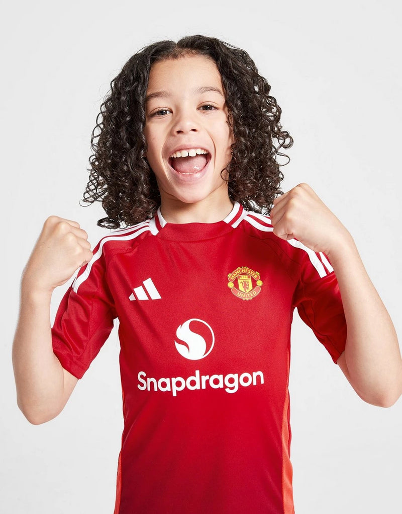 Kids Manchester United Home Kit 2024/2025 - Red