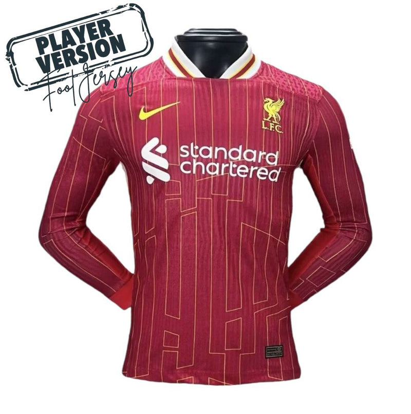 Liverpool Player Home Jersey 2024/2025 Long Sleeve