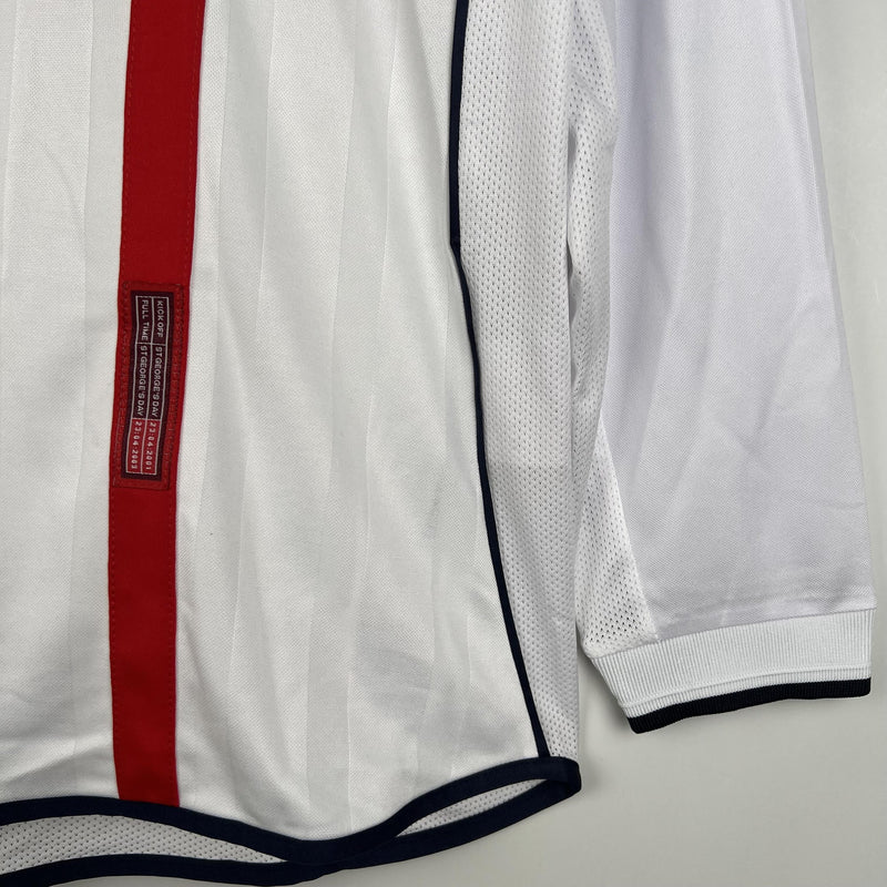 England Retro Home Jersey 2002 - Long Sleeve