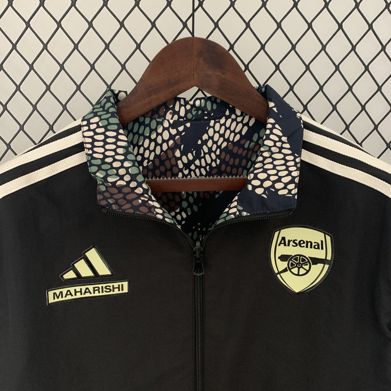 Arsenal 23/24 Windbreaker Reversible Black and Green