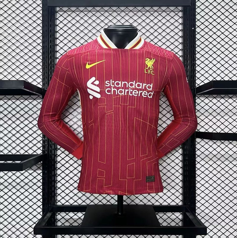 Liverpool Player Home Jersey 2024/2025 Long Sleeve