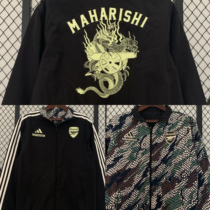 Arsenal 23/24 Windbreaker Reversible Black and Green