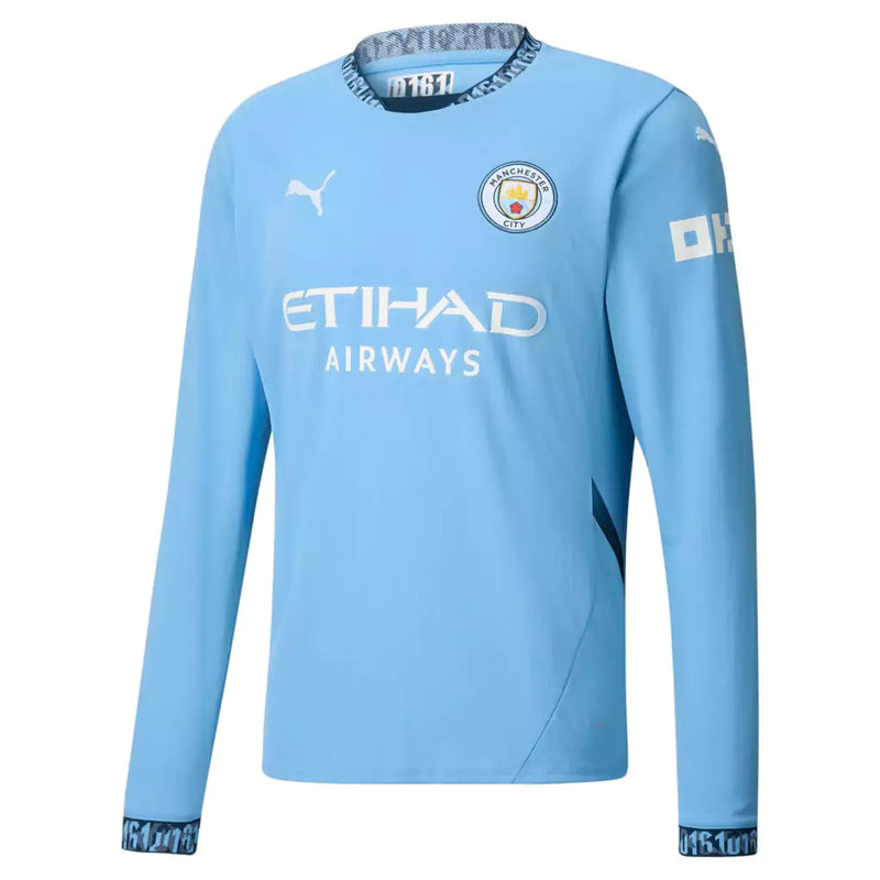 #10 Grealish Manchester City Home Jersey 2024/2025 Long Sleeve